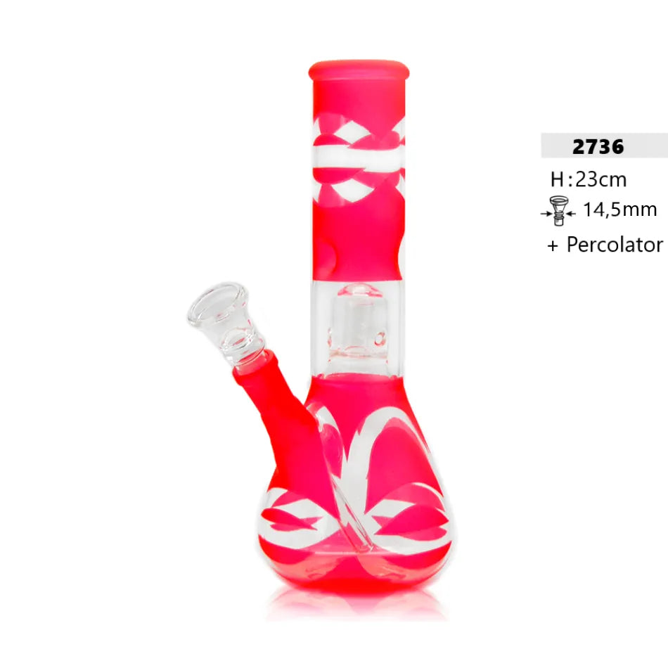 Glasbong mit Perkolator 23cm-HHCFriends