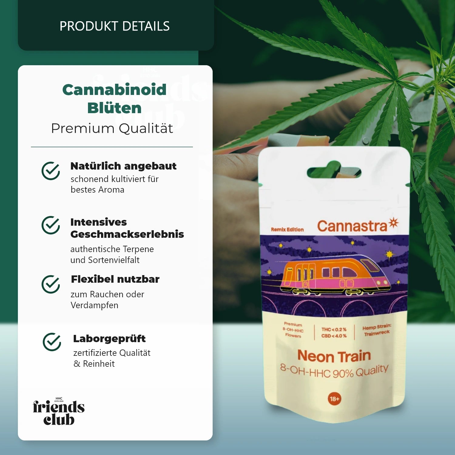 8-OH-HHC Blüte Neon Train 90 %-HHCFriends