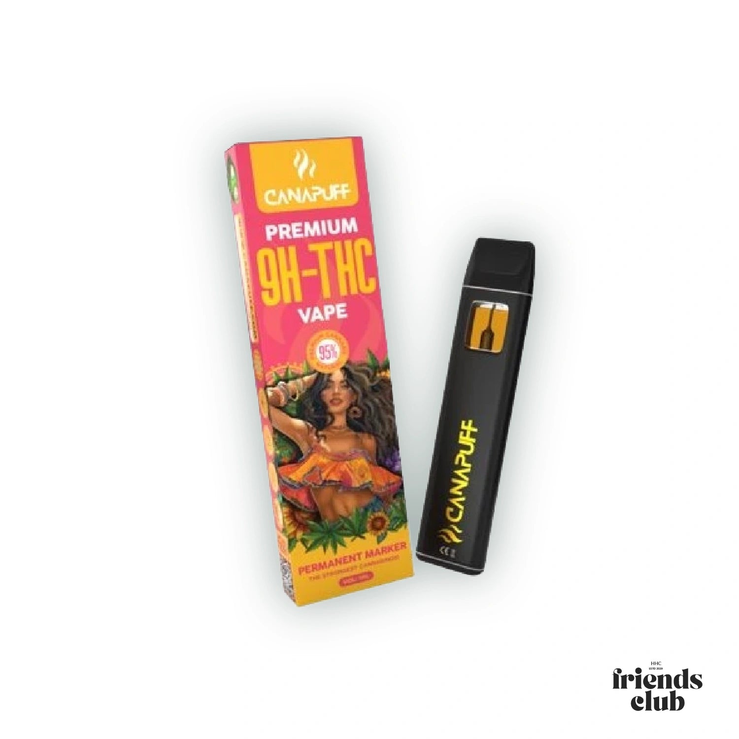 9H-THC Vape Permanent Marker 95% 1ml HHCFriends