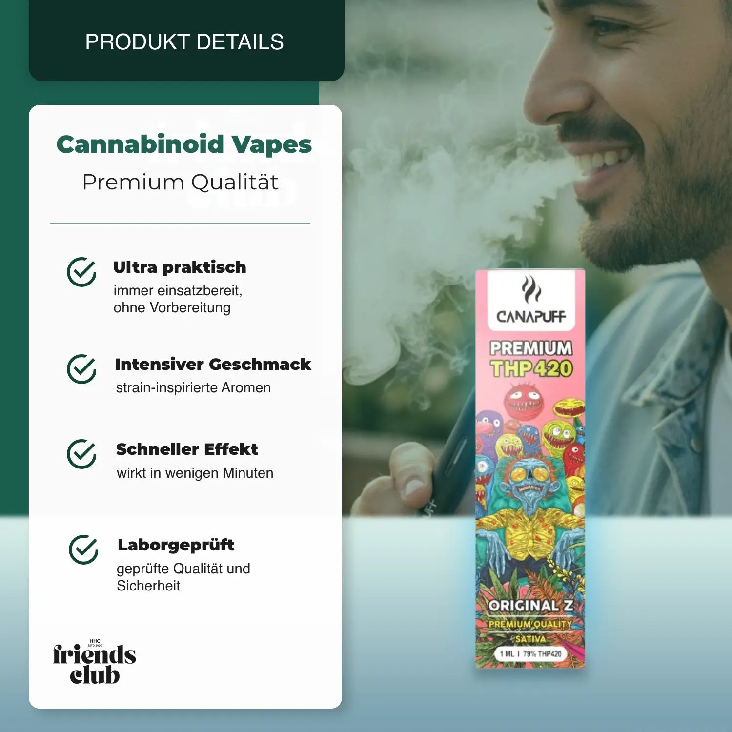 THP420 Vape - Original Z 79% 1ml - hhcfriends