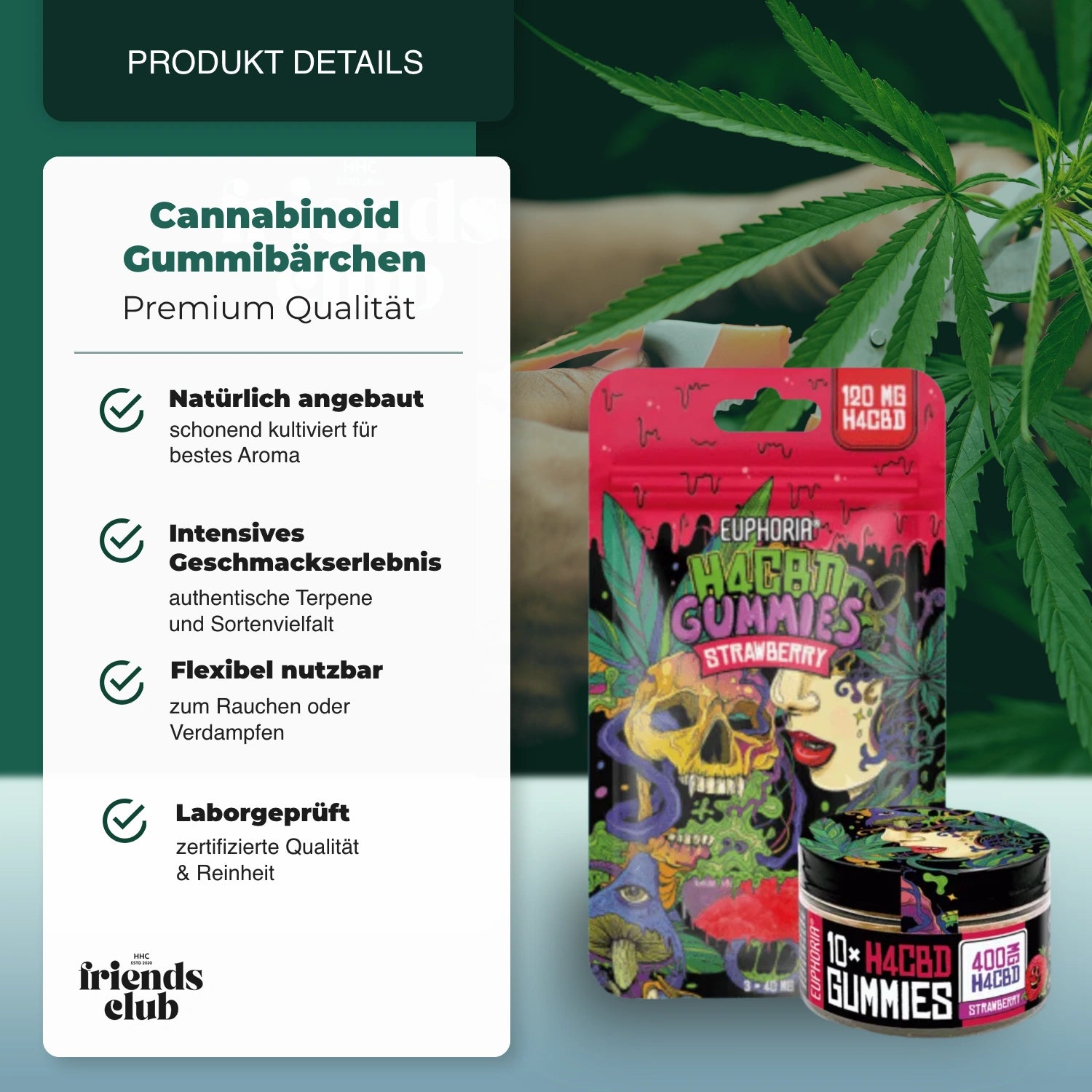 H4CBD Aroma Gummies Strawberry-HHCFriends