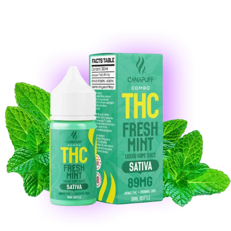 THC Liquid Fresh Mint 89mg THC/1000mg CBC 30ml-HHCFriends