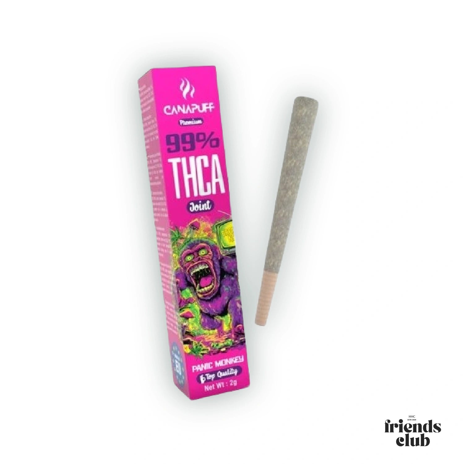 THCA Joint Panic Monkey 99% 2g-HHCFriends