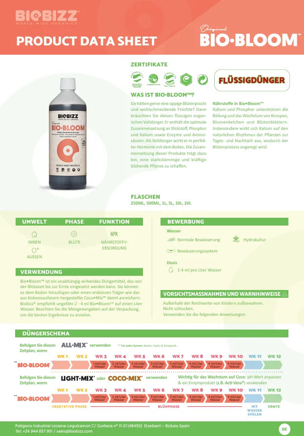 Bio Bizz Bio-Bloom Fertilizer-Smagro GmbH