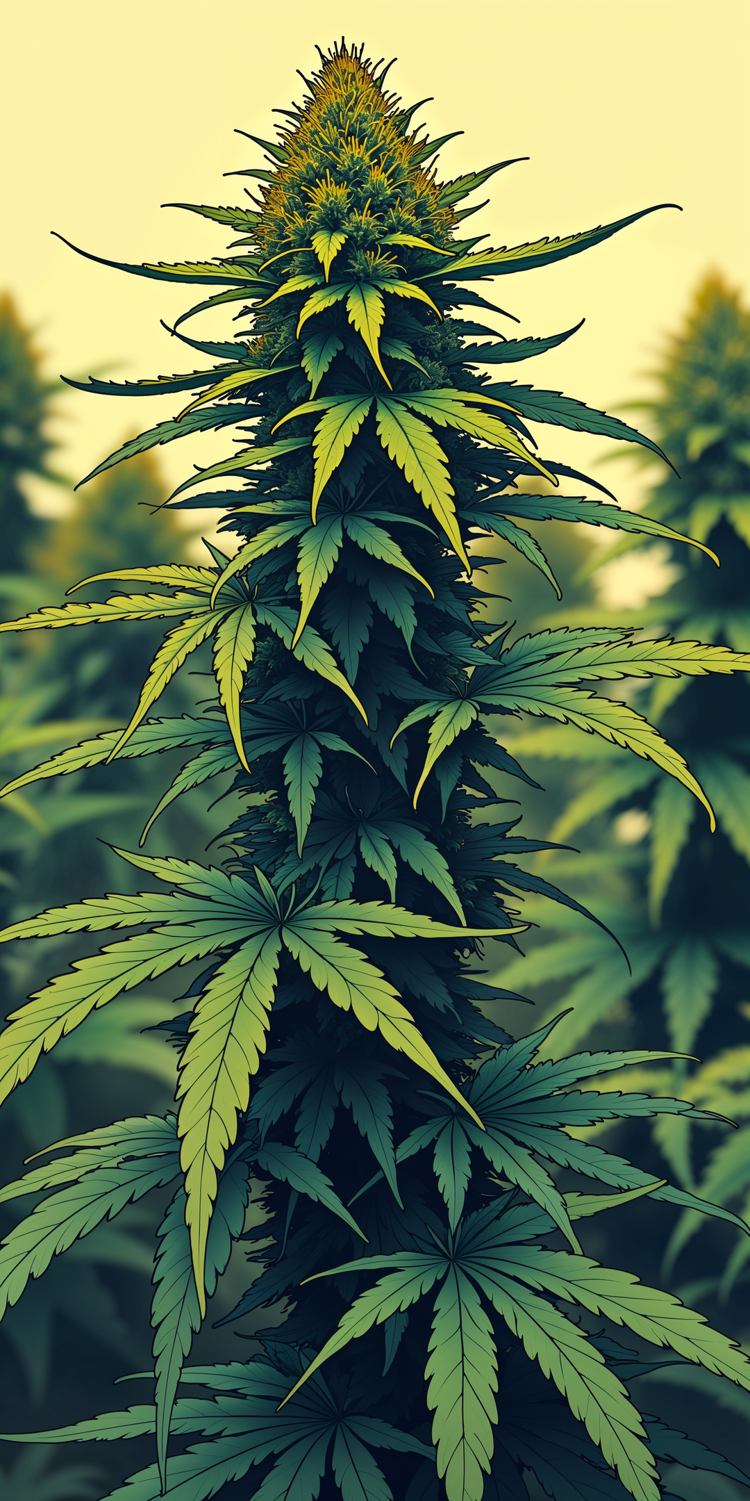 Cannabis Grinder mit minimalistischen Details.