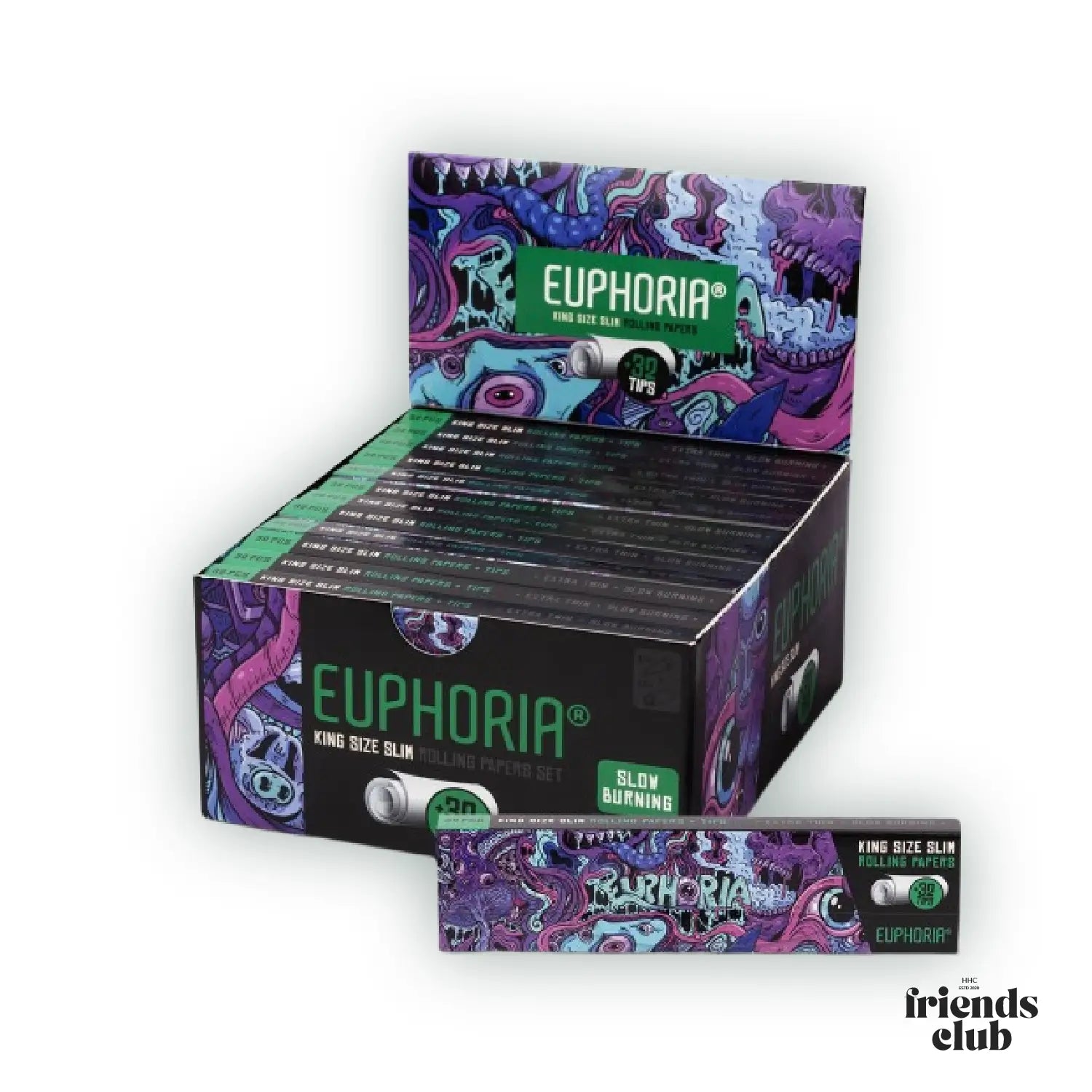 Psychedelische Rolling Papers Kingsize Slim + Filter