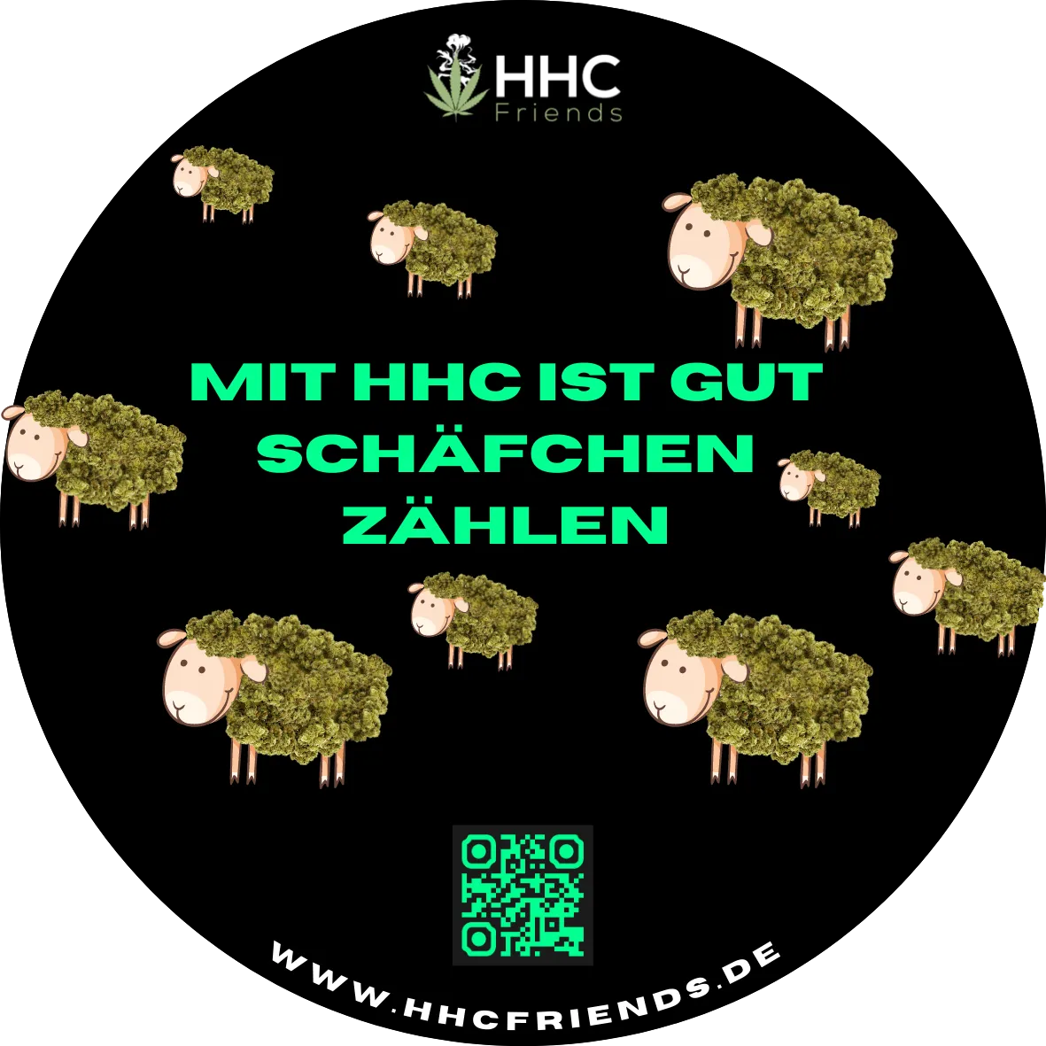 Aufkleber "Schäfchen zählen"-HHCFriends