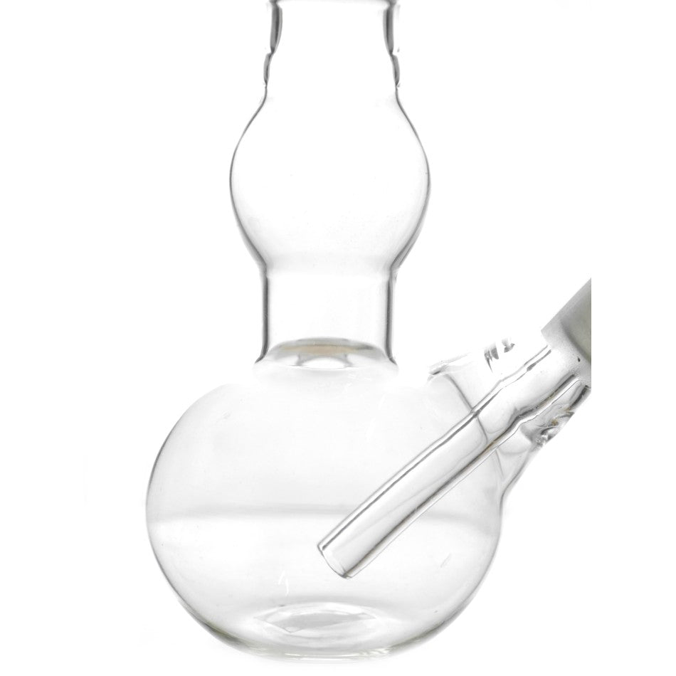 Kogelvormige glazen bong met buik 19cm