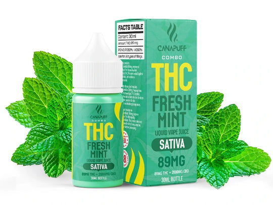 THC Vloeibaar Verse Munt 89mg THC/1000mg CBC 30ml