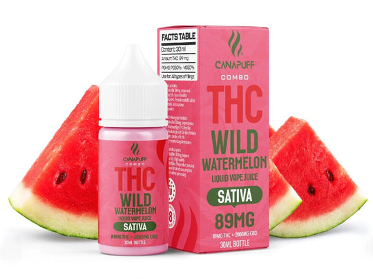 THC Liquid Wild Watermelon 89mg THC/1000mg CBC 30ml