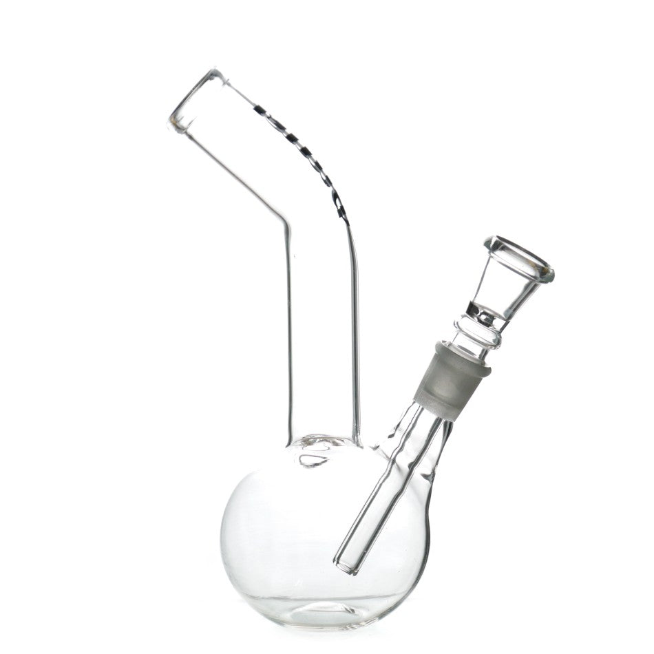 Bullet Glass Bong met gebogen mondstuk H: 18cm