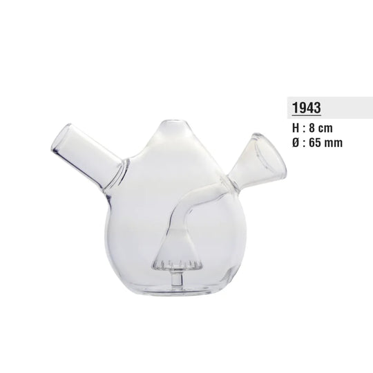 Glas mit integrierter Pfeife und Zigaretten-/Jointhalter-HHCFriends