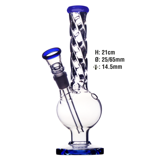 Twister glass bong belly 21cm