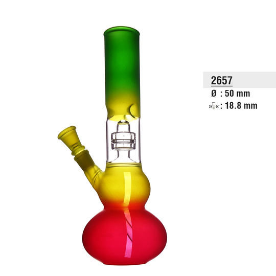 Glazen Bong 2-belly met percolator