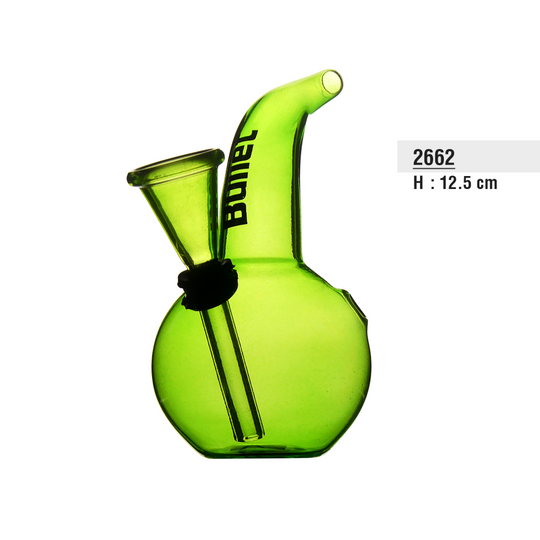 Glass bong small green 12.5cm 