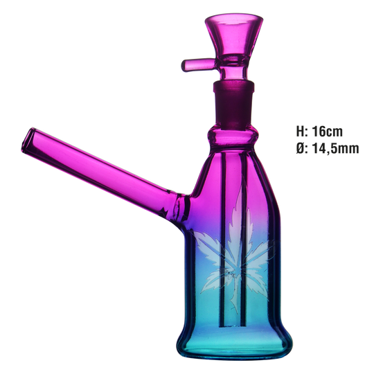 Glazen Bong Blauw/Lila 16cm