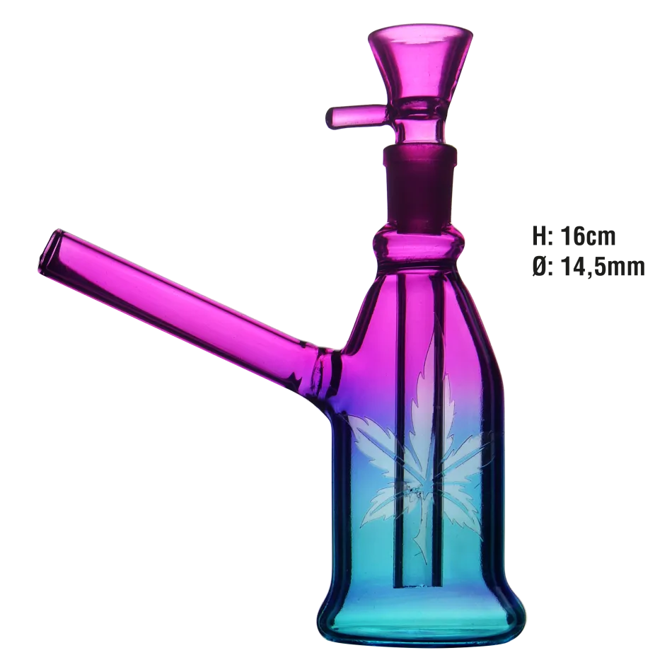 Glass Bong Blau/LILA 16cm-HHCFriends