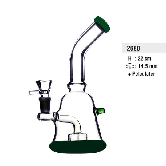 Glas Bong gebogen 22cm-HHCFriends