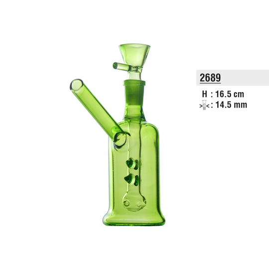 Glass Bong Green 16,5cm with spike 