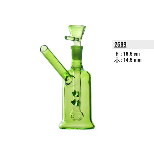 Glass Bong Green 16,5cm mit Stachel-HHCFriends