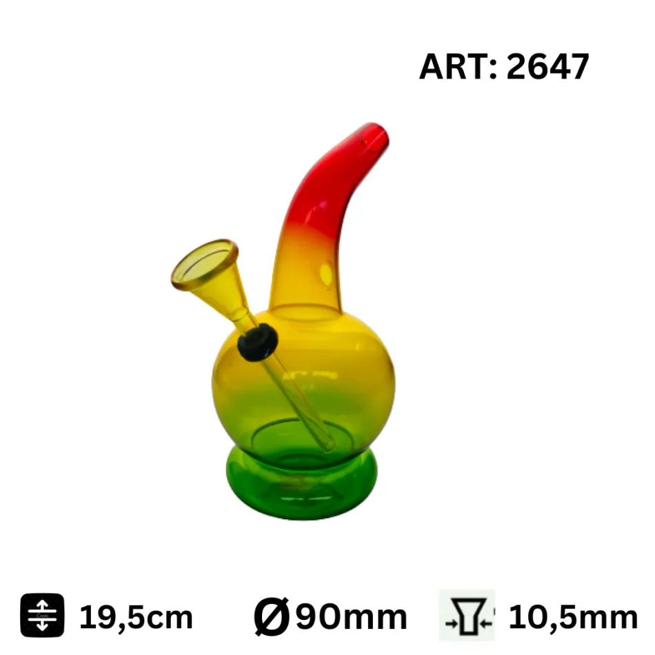 Glasbong Rasta 19,5cm-HHCFriends
