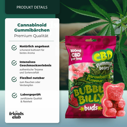 CBD-Gummibärchen - Bubbly Billy Buds 10Stück 300mg