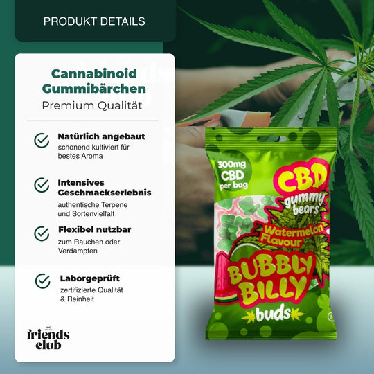 CBD Gummibärchen - Wassermelone 10 Stück 300mg