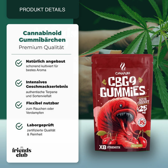 CBG9 Gummibärchen Sour Cherry 5Stück