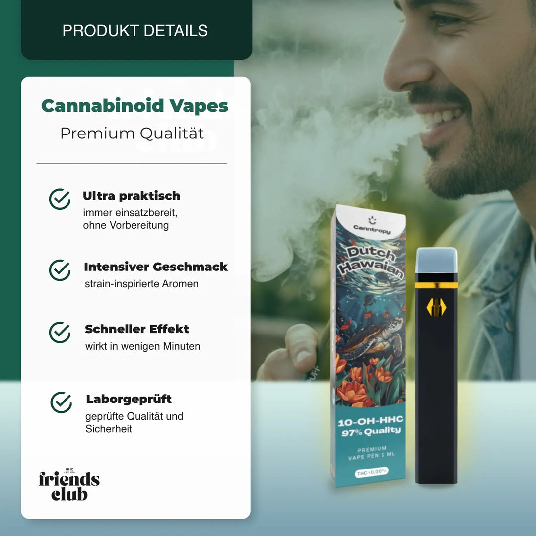 10 OH Vape Dutch Hawaian 97% 1ml - hhcfriends