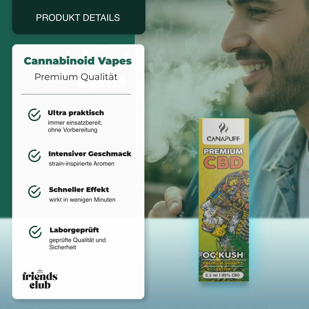 CBD Vape OG KUSH 95% 1ml HHCFriends