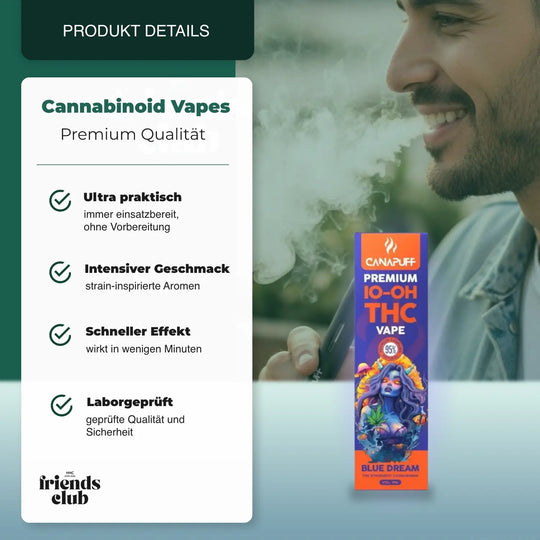 10-OH-T Vape Blue Dream 95% 1ml - hhcfriends