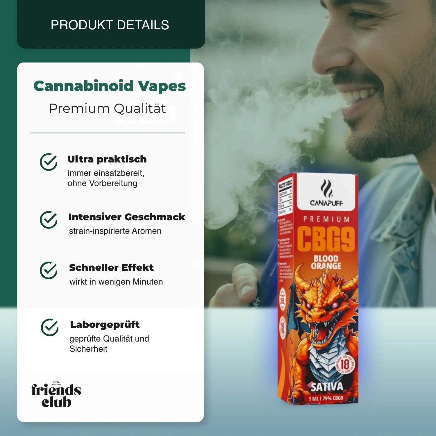 CBG9 Vape Blood Orange 79% 1ml HHCFriends