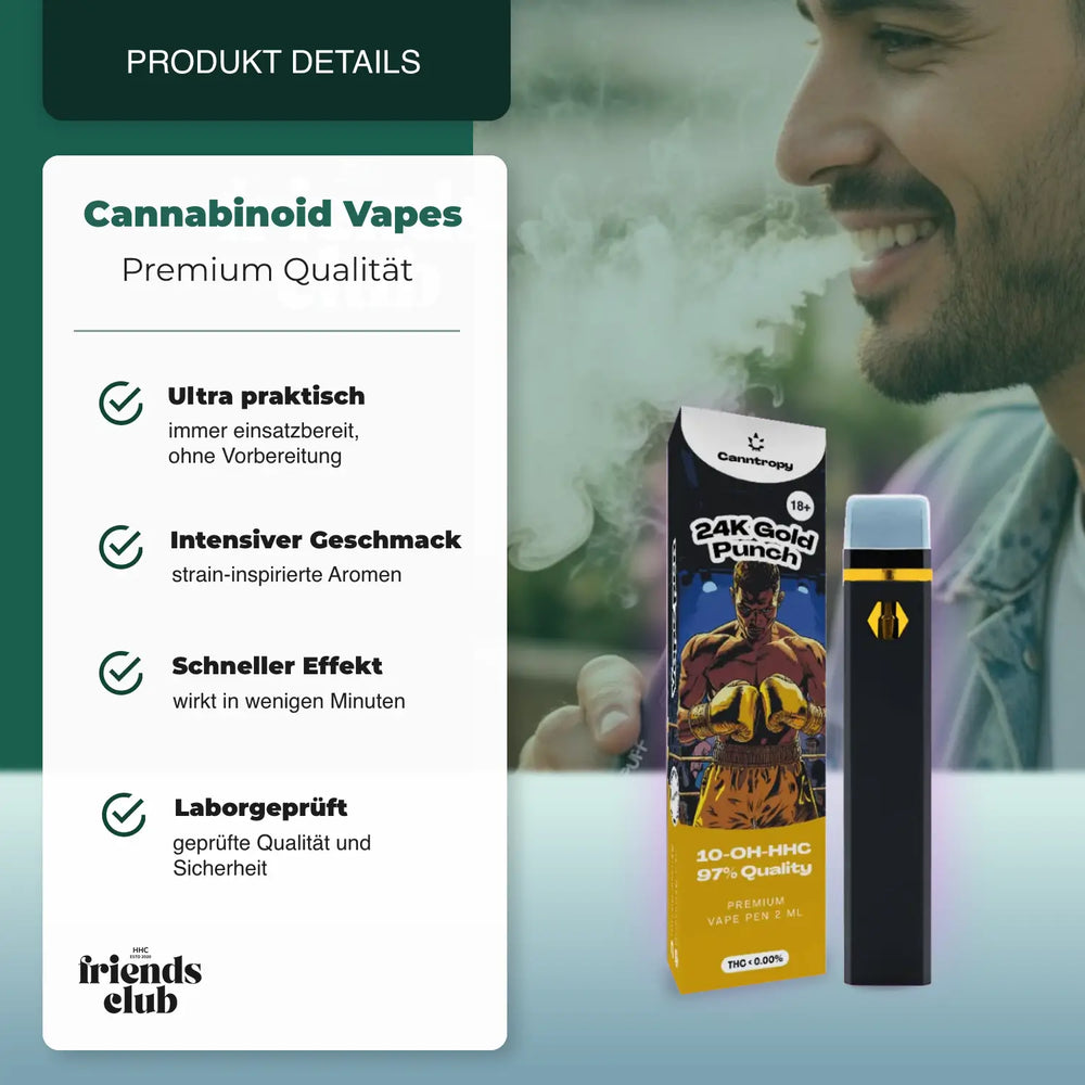 10-OH Vape  24K Gold Punch 97% 2ml - hhcfriends