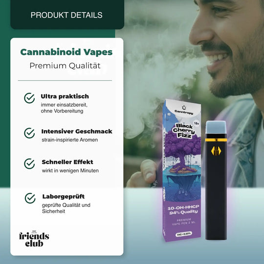 10-OH-P Vape  Black Cherry Fizz 94% 2ml - hhcfriends