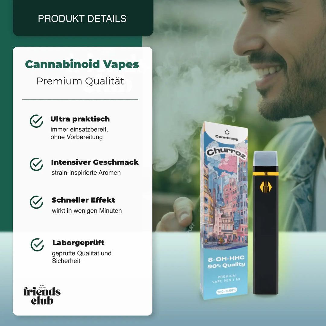 8-OH-H Vape Churroz 90% 1ml - hhcfriends