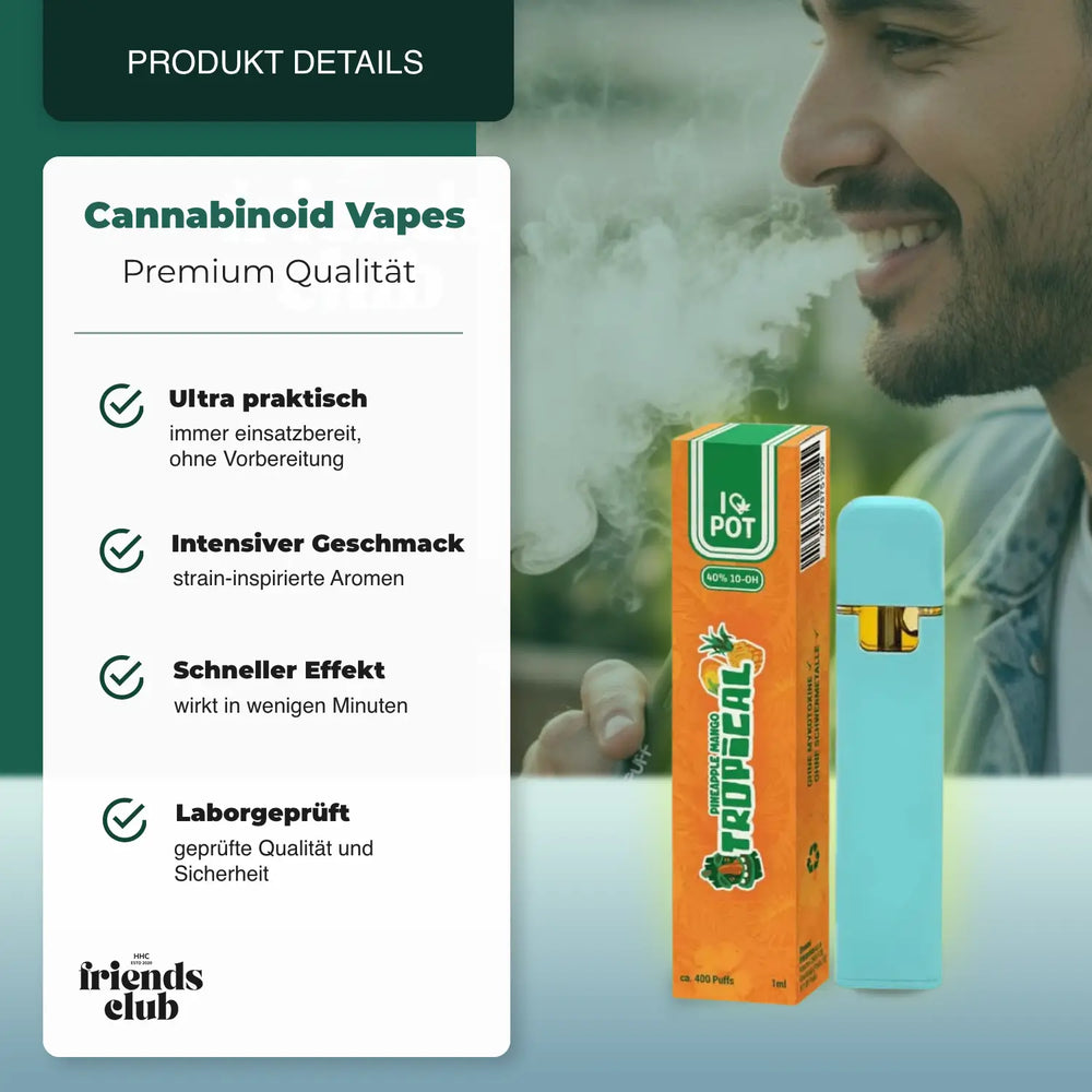 10-OH Vape Tropical 40% 1ml  I♥Pot - hhcfriends