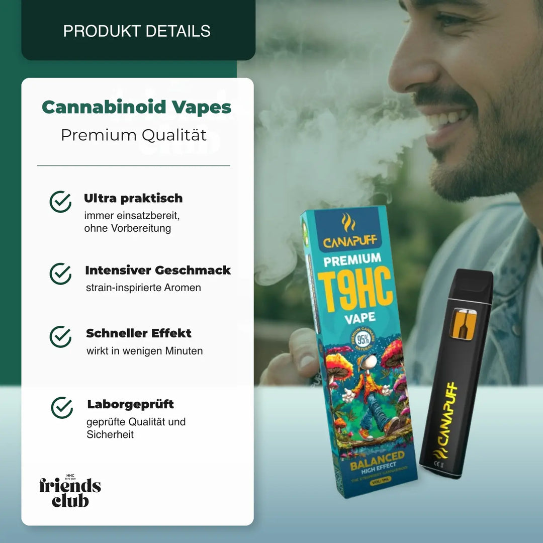 T9HC Vape Balanced 95% 1ml - hhcfriends