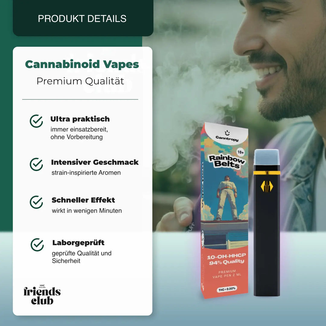 10-OH-P Vape  Rainbow Belts 94% 2ml - hhcfriends