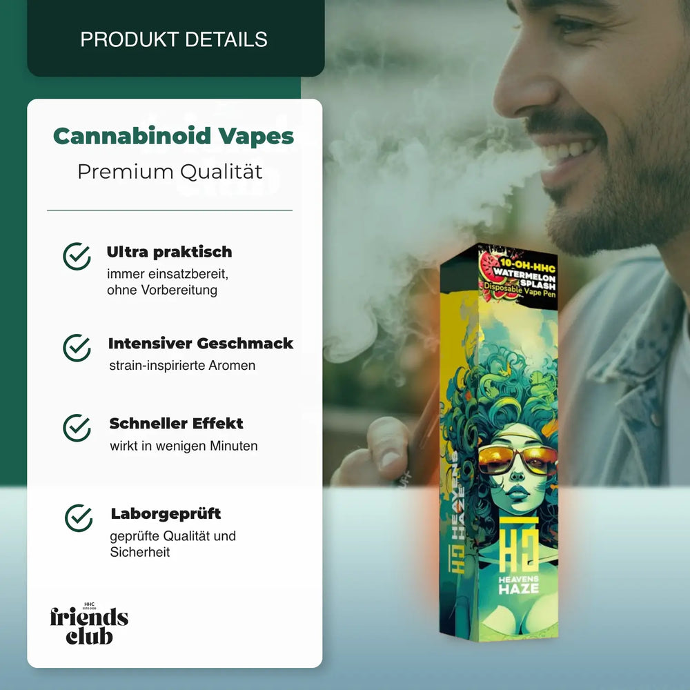 10-OH Vape Watermelon Splash 1ml - hhcfriends