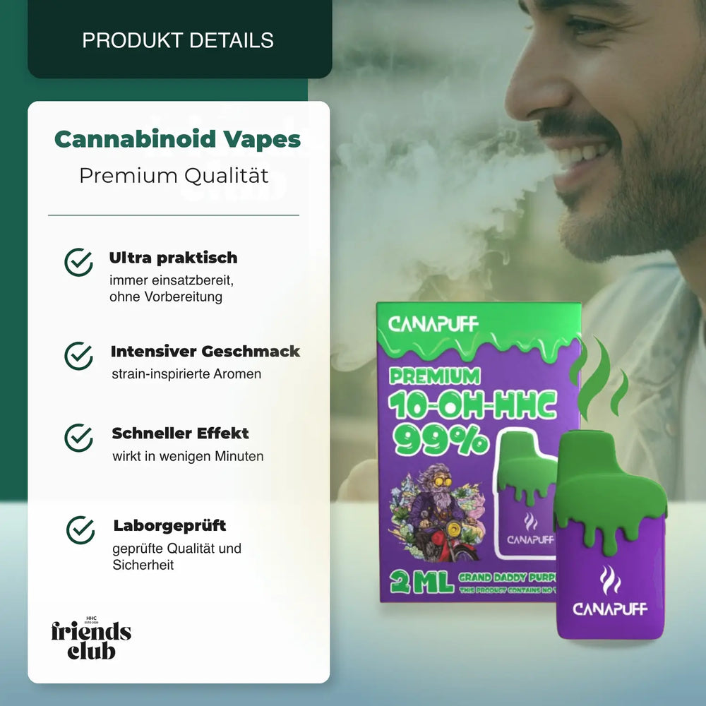 10-OH Vape  Grand Daddy Purple 99% 2ml - hhcfriends
