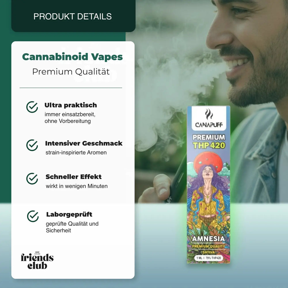 THP420 Vape - Amnesia 79% 1ml - hhcfriends