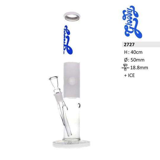 Zylindrische Glasbong – 40 cm-HHCFriends