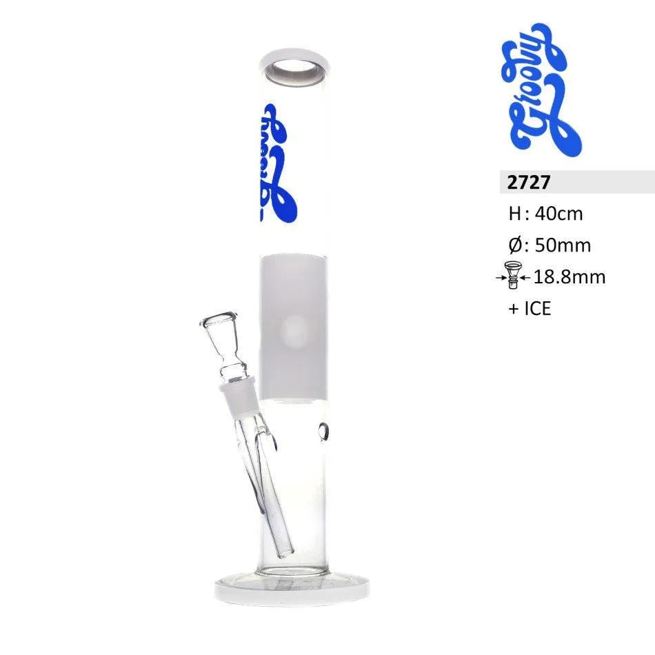 Zylindrische Glasbong – 40 cm-HHCFriends