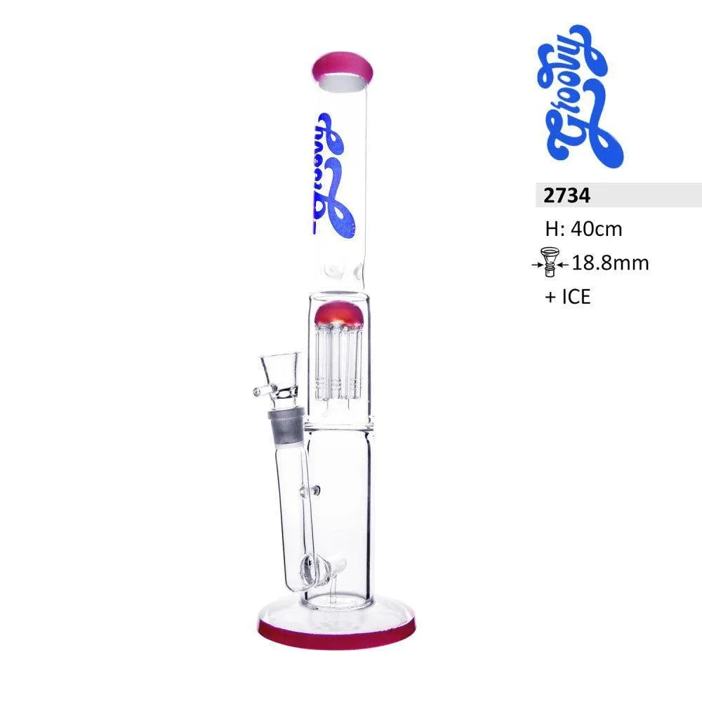 Glasbong mit 8-Arm-Perkolator – Pink Edition 40cm-HHCFriends