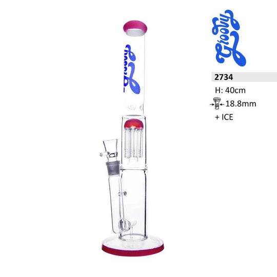 Glasbong mit 8-Arm-Perkolator – Pink Edition 40cm-HHCFriends