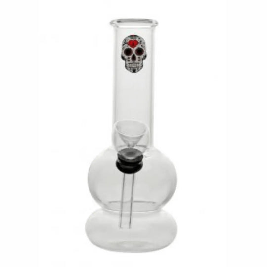 Glas-Mini-Bong Skull 15 cm-HHCFriends