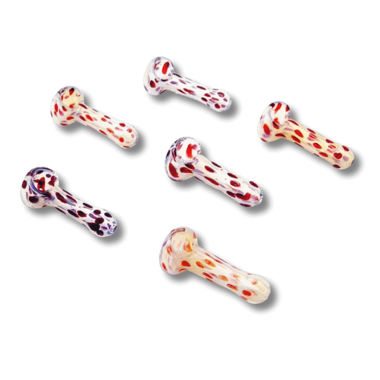 Glaspfeife – Rote Punkte (1 Stück)-HHCFriends