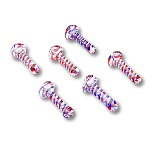 Glaspfeife – Spirale Rot & Lila (1 Stück)-HHCFriends