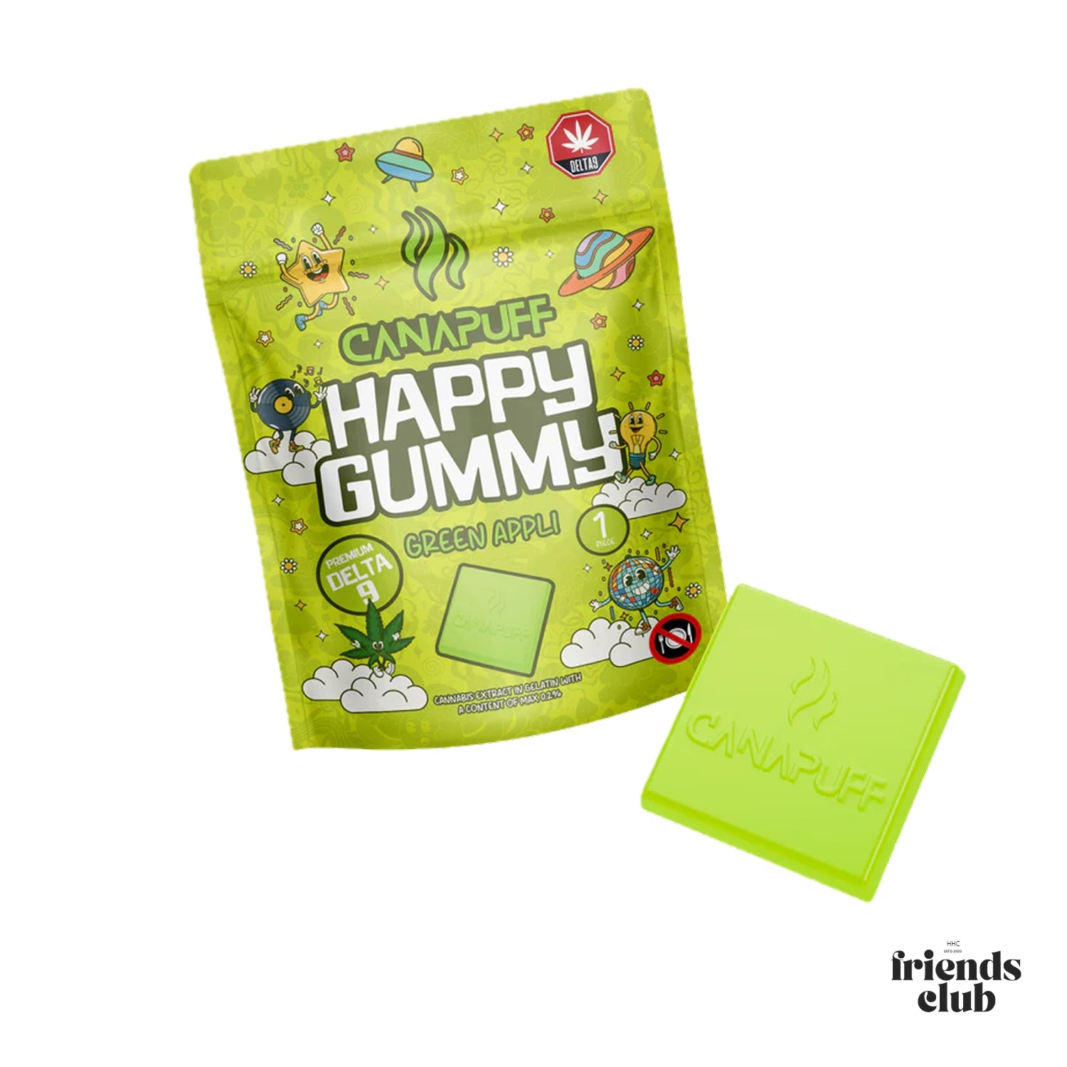 THC Aroma Gummies Grüner Apfel 5Stk