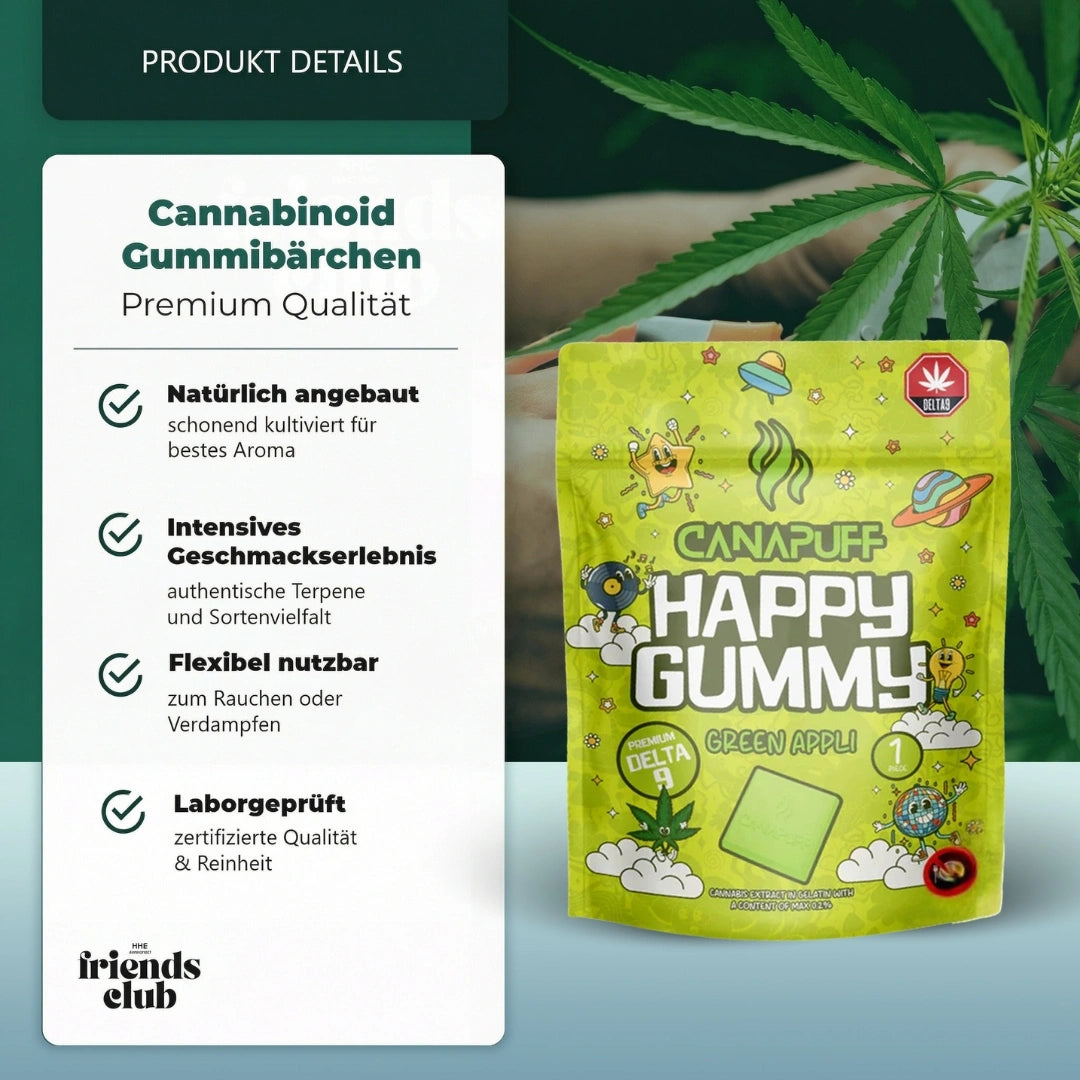 THC Aroma Gummies Grüner Apfel 5Stk